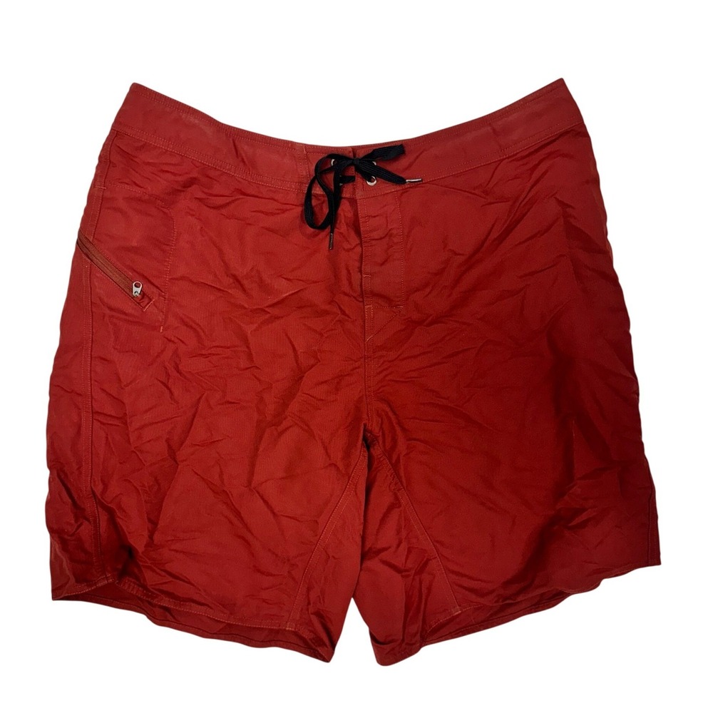 Patagonia Wavefarer Board Shorts Mens 38 Red Nylon Swim Trunks